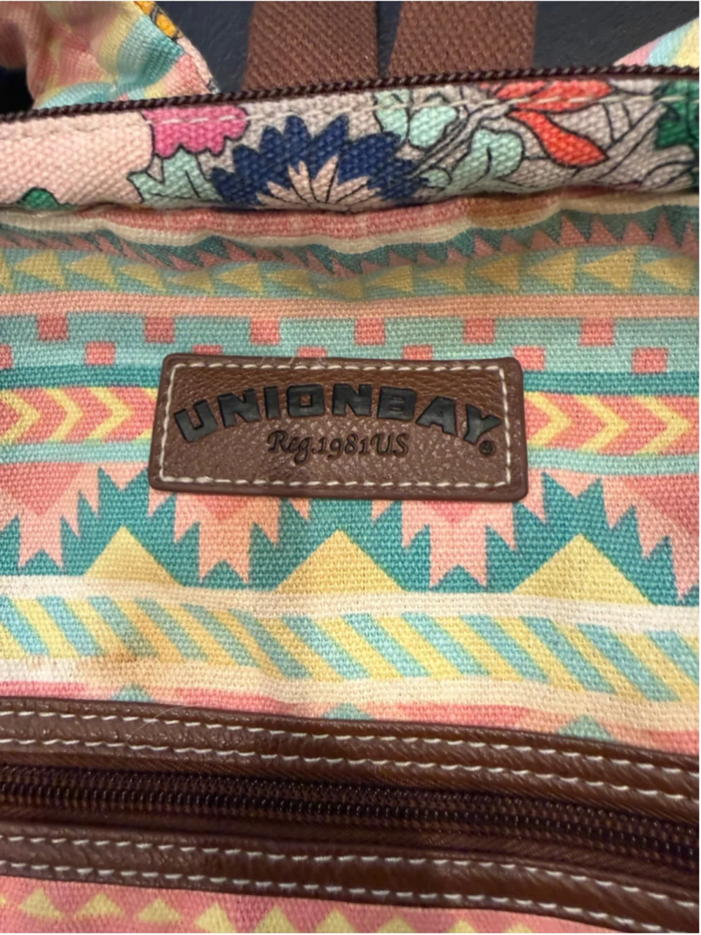 Unionbay Floral Backpack One Size Beige Multi-color